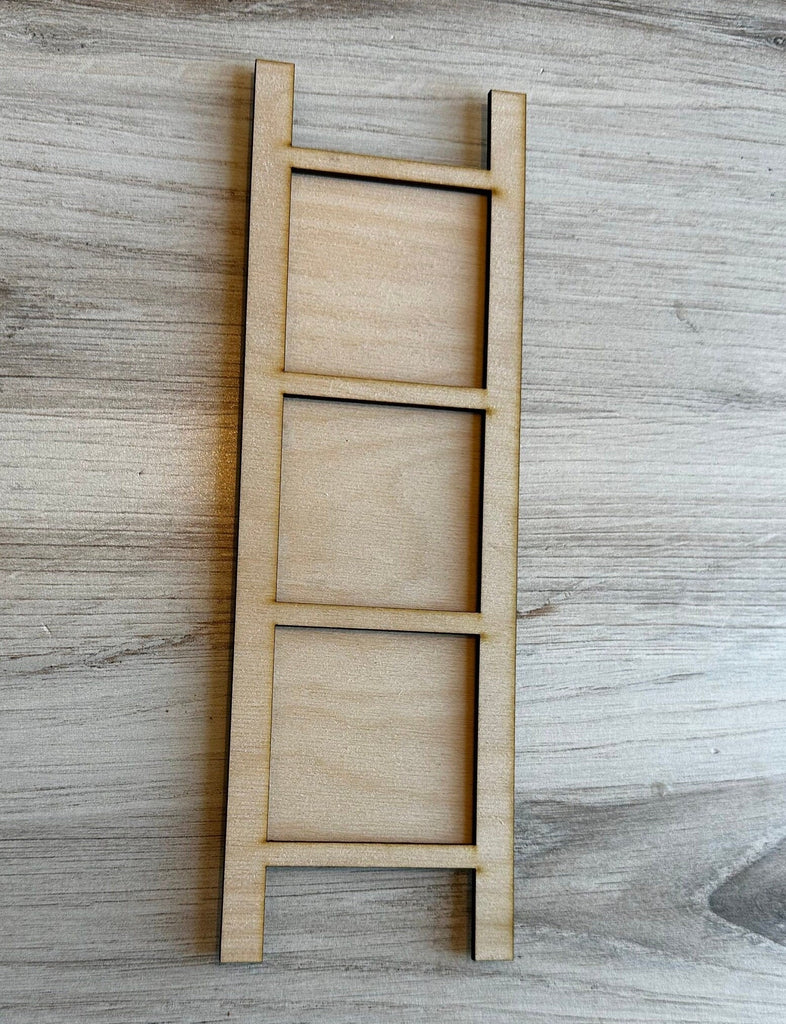 Tiny Tile Leaning Frames for Interchangeable Wood Tiles - Ladder Decor