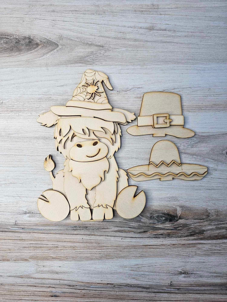 Barnyard Animals with Interchangeable Hats - DIY Wood Blanks for Painting and Crafting