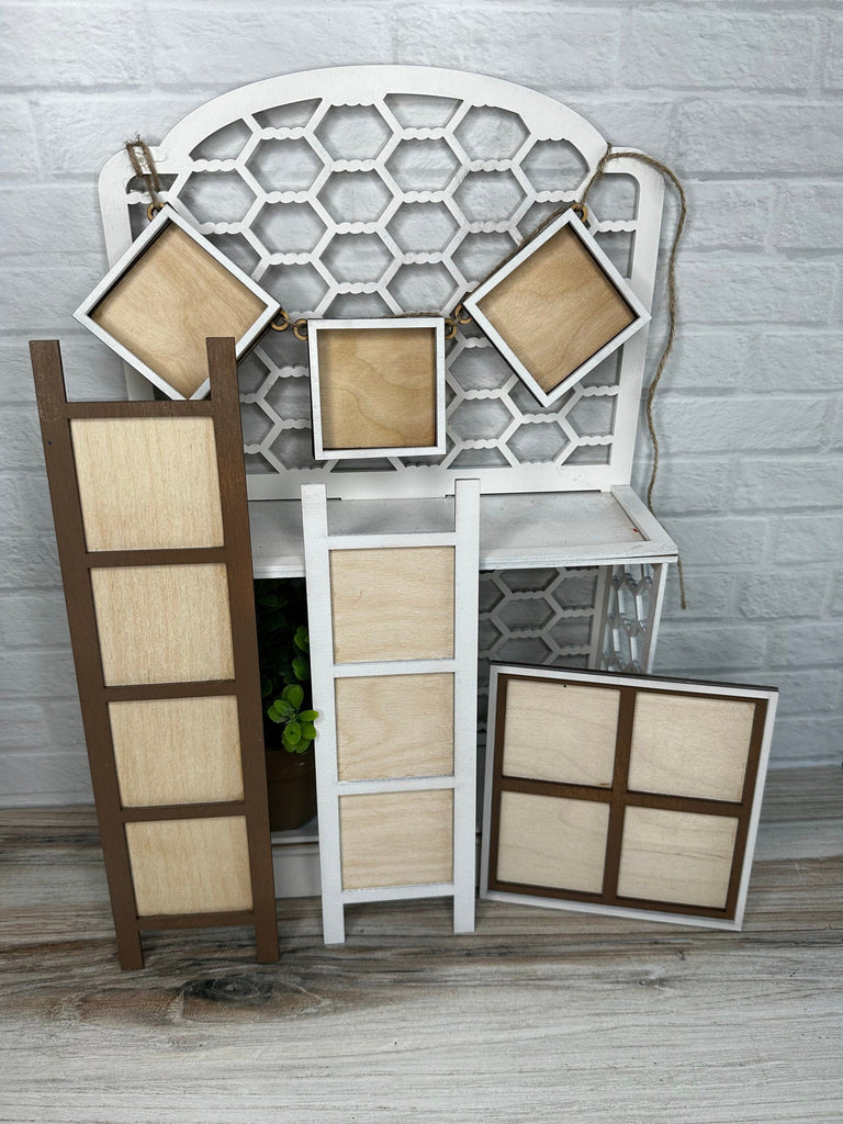 Bugs & Kisses Valentine for Interchangeable Frame Wood Decor - DIY Home Decor