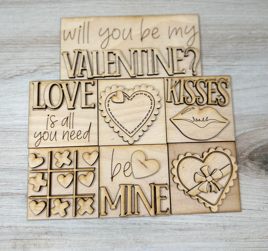 Valentine Variety Pack for Interchangeable Frame Wood Decor - DIY Home Decor