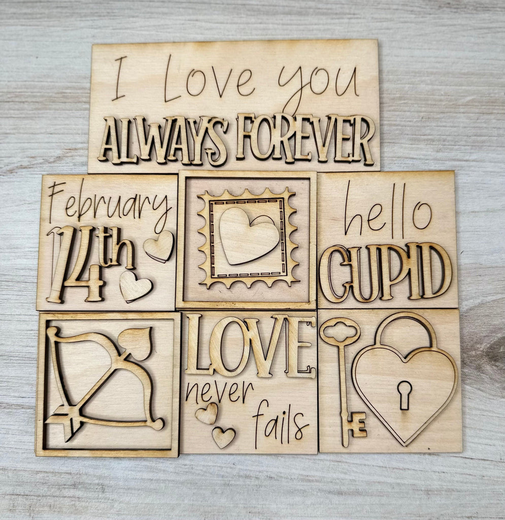 Valentine Variety Pack for Interchangeable Frame Wood Decor - DIY Home Decor