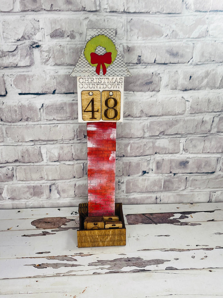 Christmas Village Self Standing Double sided Pieces - CHRISTMAS COUNTDOWN - Winter Village Wood Blanks