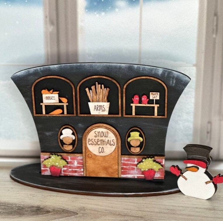 Christmas Village Self Standing Double Sided Pieces - TOP HAT Snow Essentials Co.