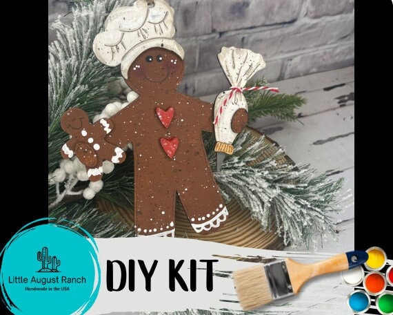 DIY Gingerbread Christmas Ornament Wood Blanks - Christmas Ornament Craft