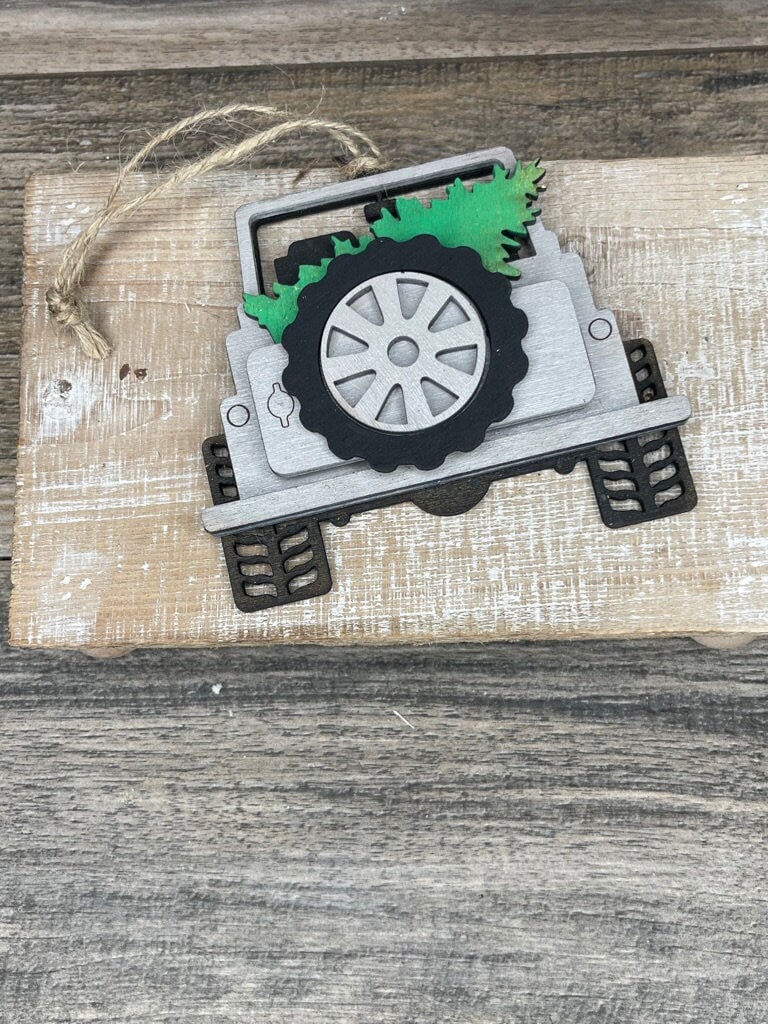 Off Road Vehicle Christmas Ornament DIY wood Kit