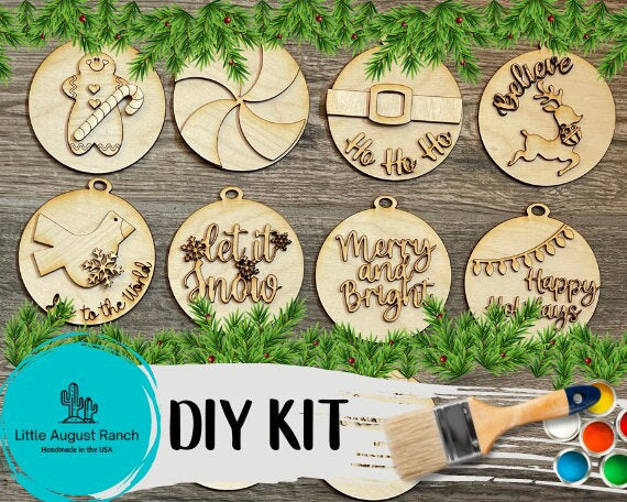 DIY Christmas Tree Ornament Wood Blanks - Traditional Christmas Tree Ornaments