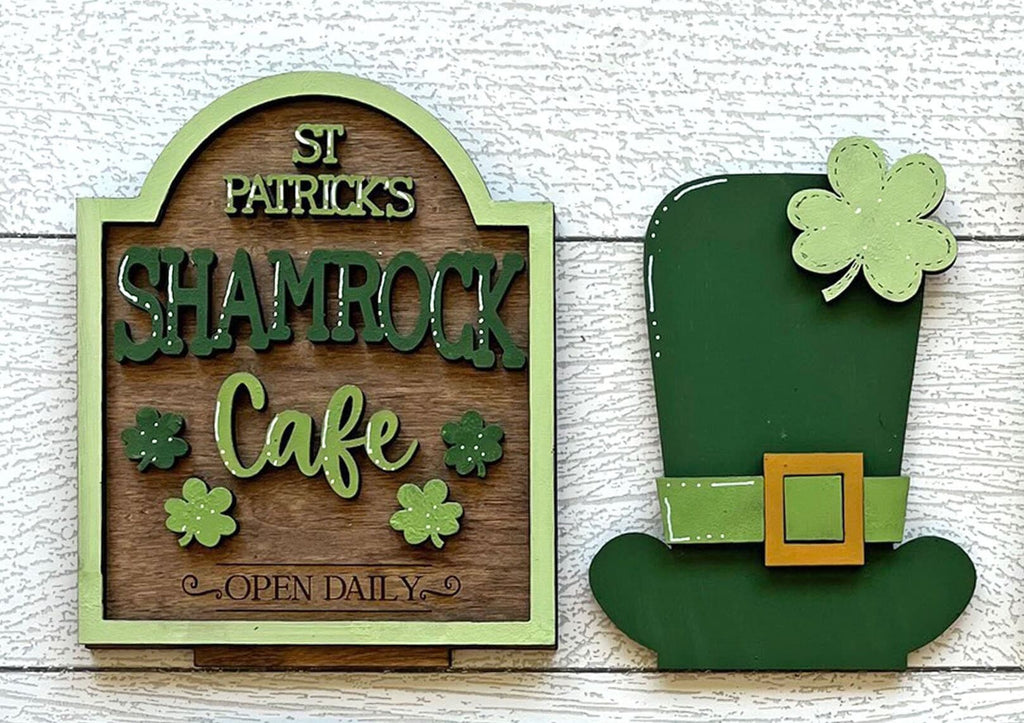 St Patrick Insert for our Bench Interchangeable Shelf Pieces , Decor for Shelf - Wood Blanks for Crafting and Painting