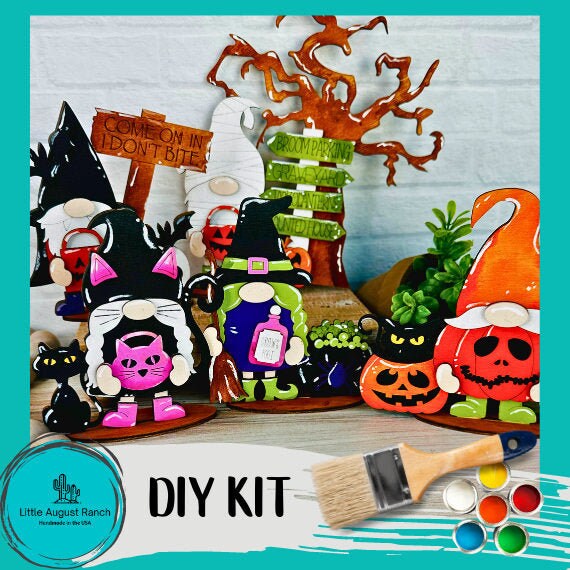 DIY Halloween Standing Gnome Kit - Tiered Tray Gnome