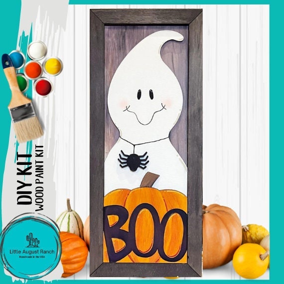 Boo! Halloween Shelf Decor - DIY Wood Blanks for Crafting