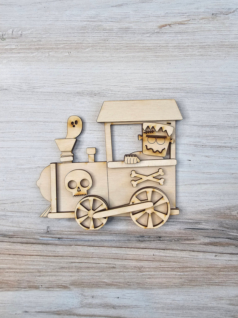 Halloween Train Set - Wood Blanks for Crafting and Painting