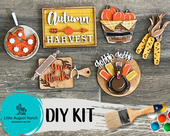 Thanksgiving Tiered Tray Decor Bundle DIY -Autumn Harvest Tiered Tray