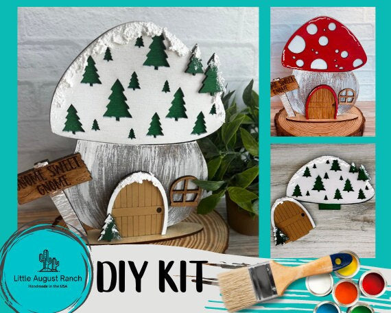 Christmas Tree Winter DIY Interchangeable Decor Inserts - Wood Paint Kit