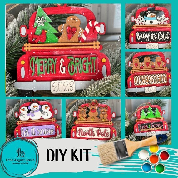 DIY Truck Christmas Ornament with - Traditional Christmas Tree Ornaments