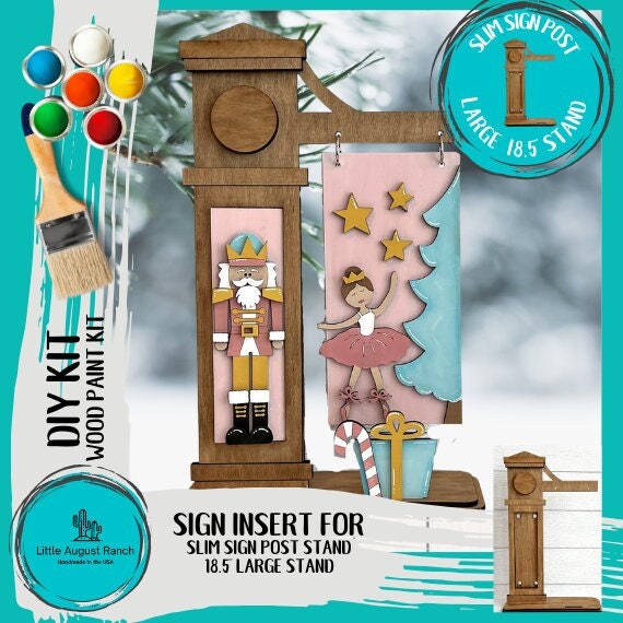 Nutcracker Christmas Tree Add-on for Slim Sign Post Holder