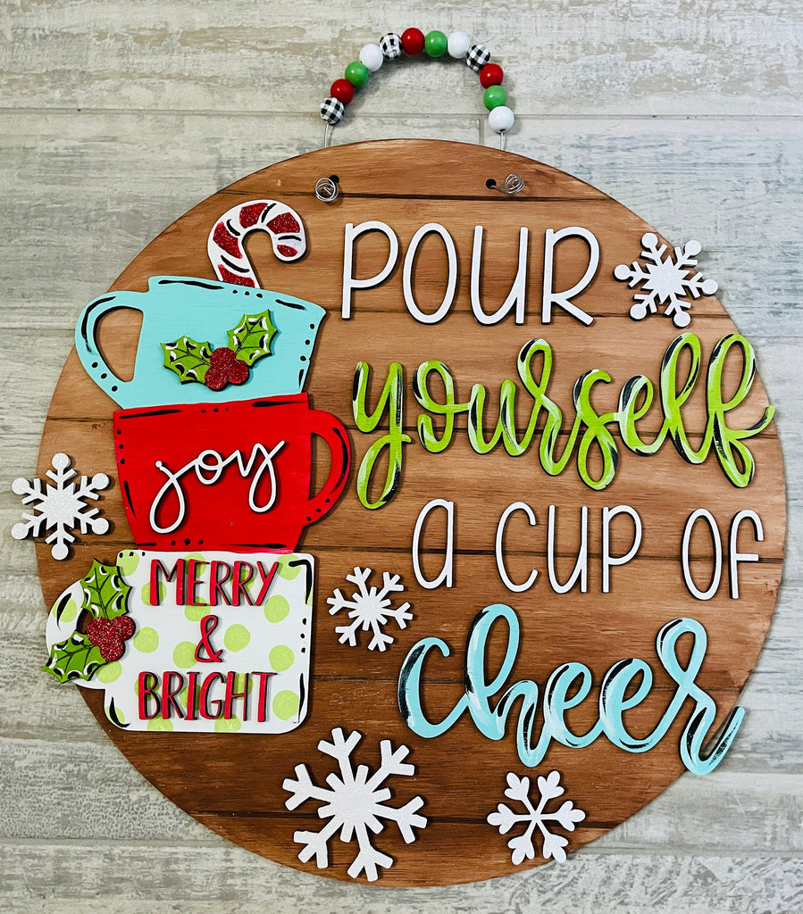 All I Want for Christmas Coffee Decor - Round Door/Wall Hanger DIY Wood Blank