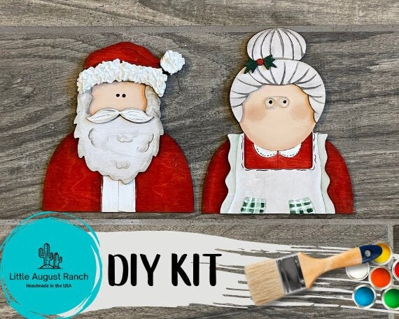 Mr & Mrs Santa Clause Tiered Tray Decor DIY -Christmas Tiered Tray