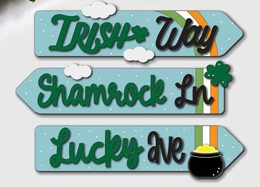 St Patrick DIY Wood Sign - Add on Street Signs