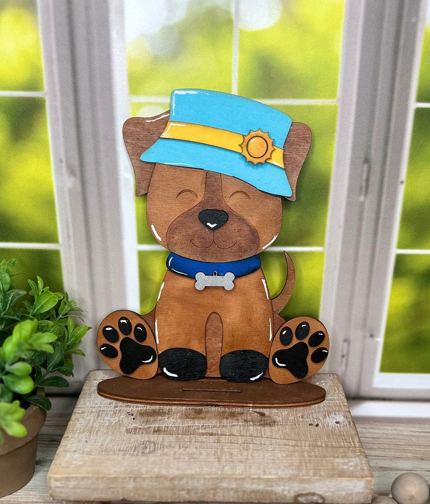 Dog, Animals with Interchangeable Hats - DIY Wood Blanks for Painting and Crafting