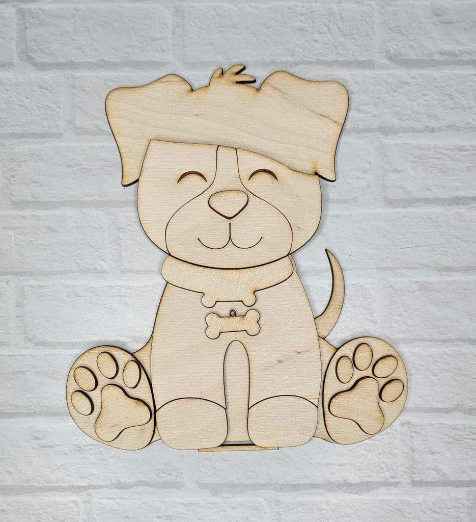 Dog, Animals with Interchangeable Hats - DIY Wood Blanks for Painting and Crafting