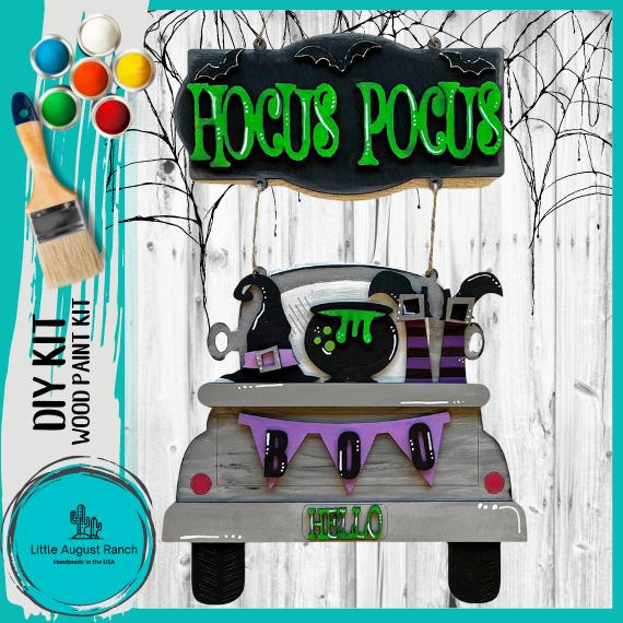 Halloween Truck Hanger - DIY Wood Blanks for Painting and Crafting