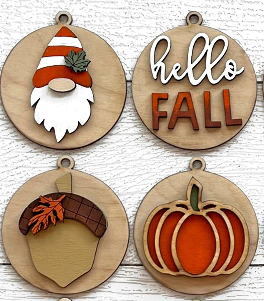 DIY Fall Tree Ornament Wood Blanks - Traditional Fall Ornaments