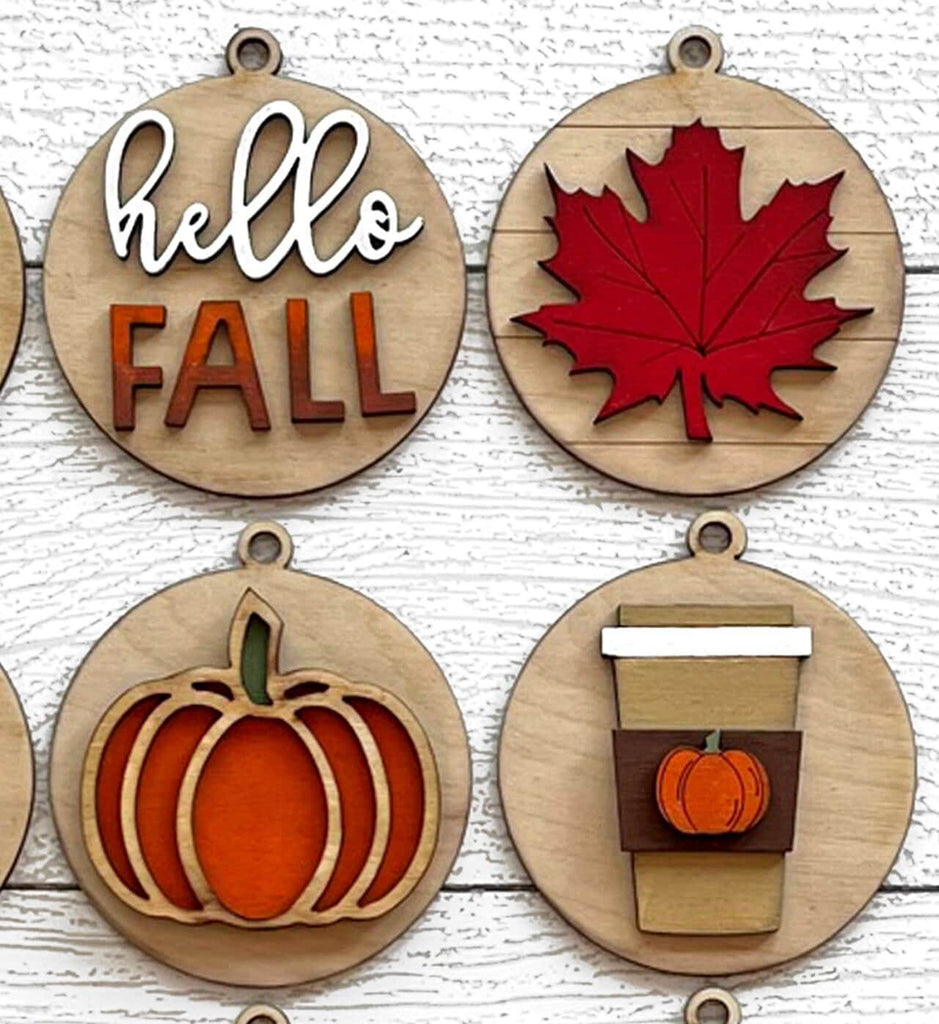 DIY Fall Tree Ornament Wood Blanks - Traditional Fall Ornaments