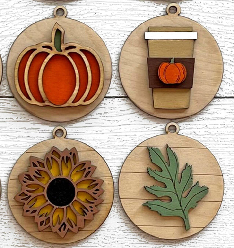 DIY Fall Tree Ornament Wood Blanks - Traditional Fall Ornaments