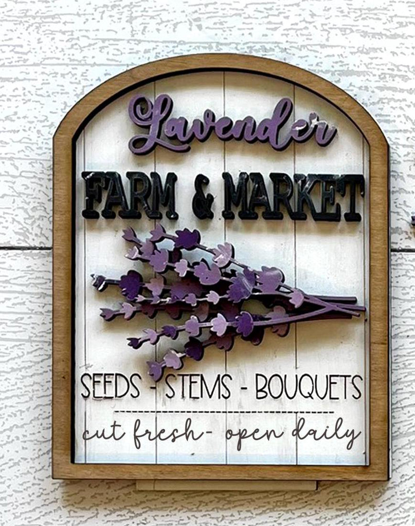 Lavender Insert for our Bench Interchangeable Shelf Pieces , Decor for Shelf - Wood Blanks for Crafting and Painting