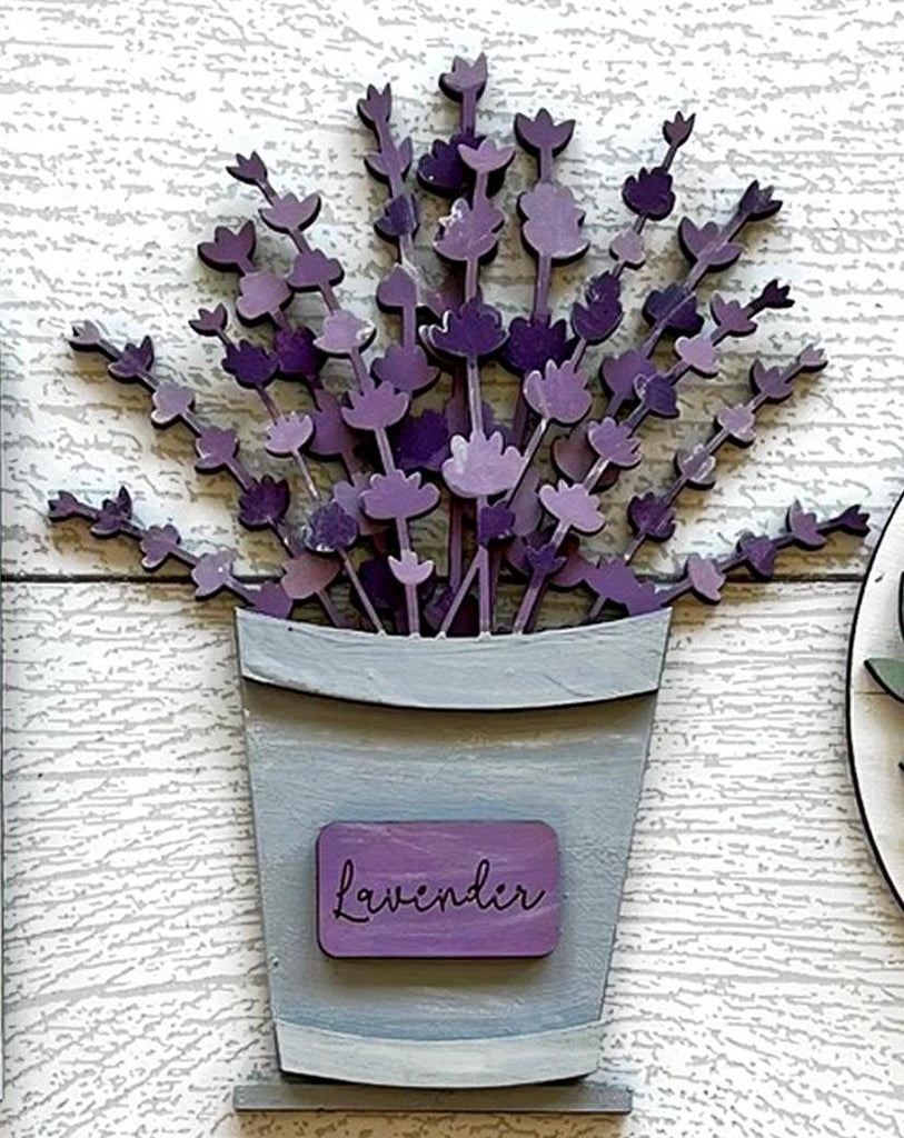 Lavender Insert for our Bench Interchangeable Shelf Pieces , Decor for Shelf - Wood Blanks for Crafting and Painting