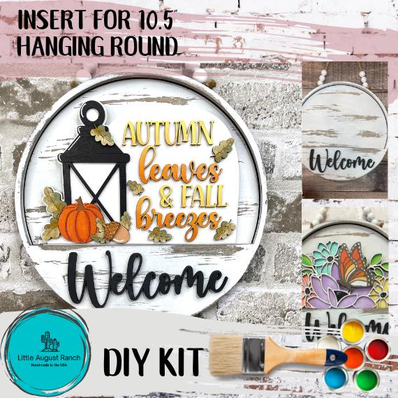 Fall Lantern Interchangeable Door Hanger - DIY Wood Blanks for Painting and Crafting