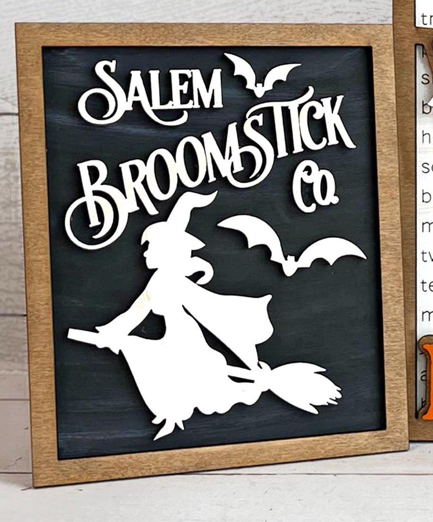 Halloween Sign Trio- DIY Wood Blanks for Crafting and Painting, Large Decor Pieces for Wall, Mantel, Shelf