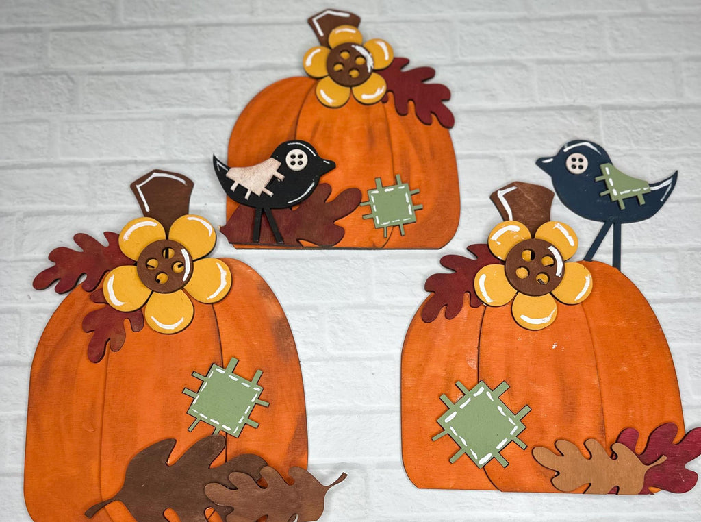 Pumpkin Patch Trio - Wood Blanks for Painting and Crafting