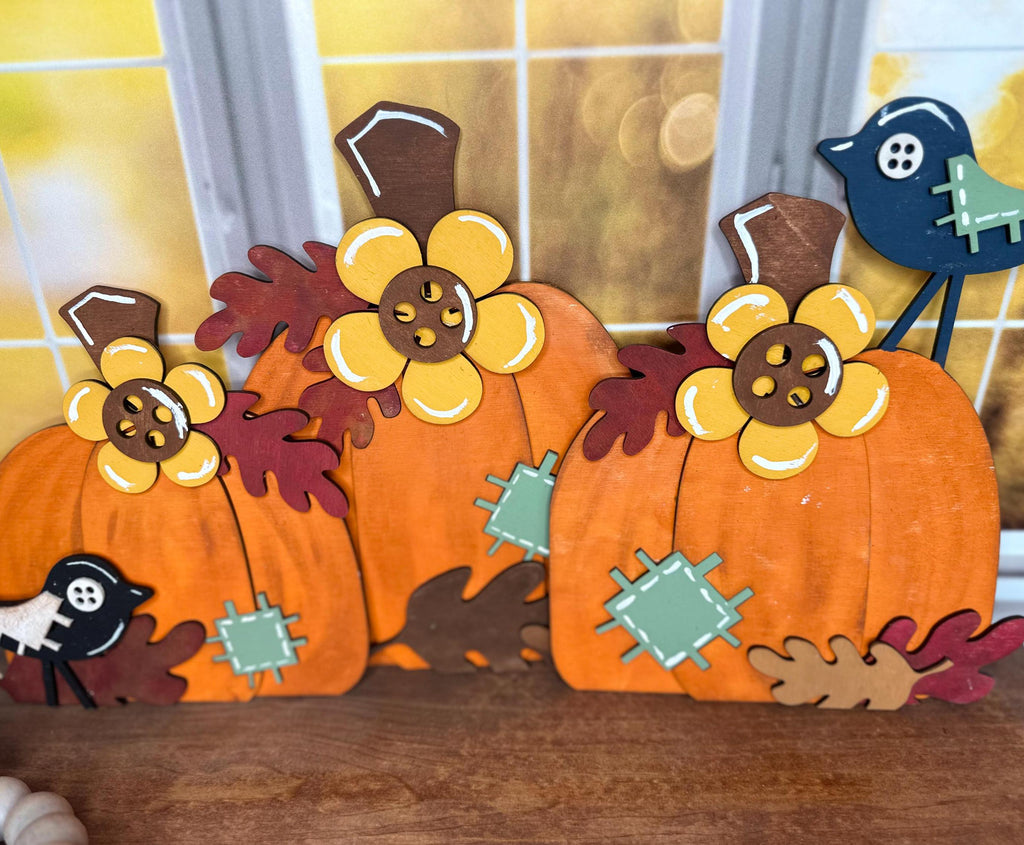 Pumpkin Patch Trio - Wood Blanks for Painting and Crafting