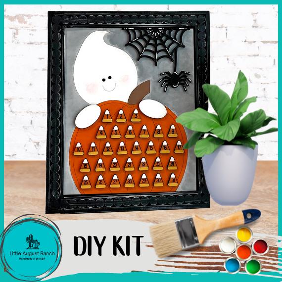 Halloween Countdown Calendar DIY Wood Kit- DIY Wood Blank for Painting and Crafting