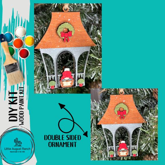 Gazebo Christmas Village Ornament - DIY Wood Blanks for Painting and Crafting