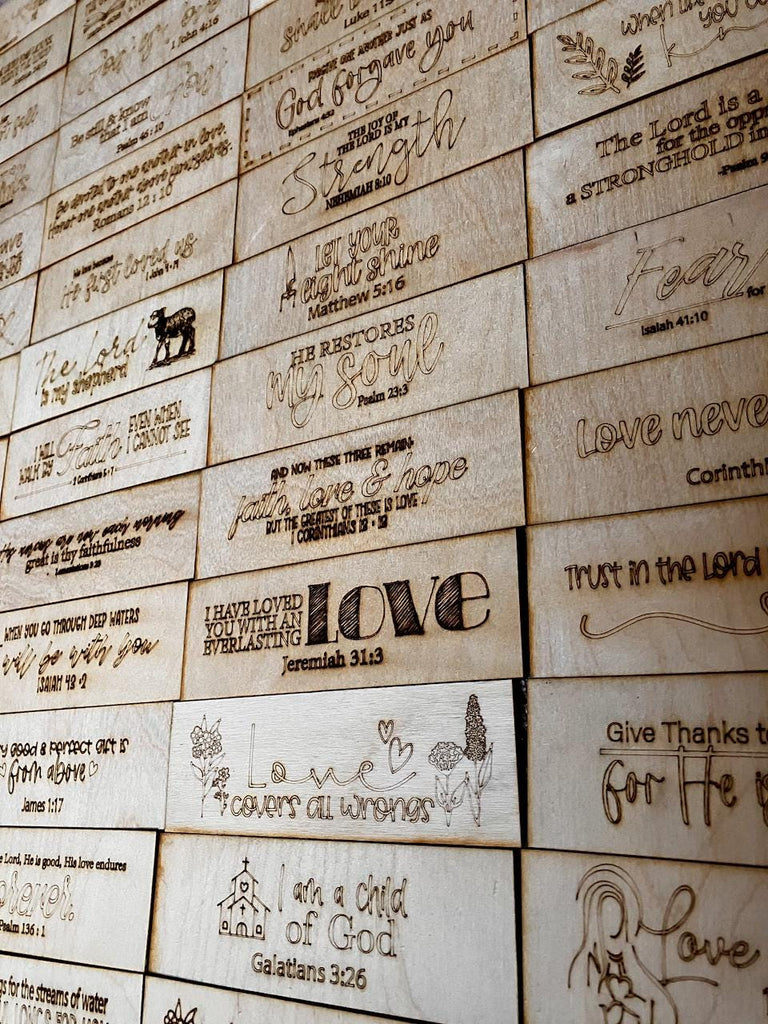 DIY Scripture of the Week Interchangeable Sign Kit• Bible Verse Display with Inserts • Christian Home Décor Gift • RAW WOOD only • Unpainted