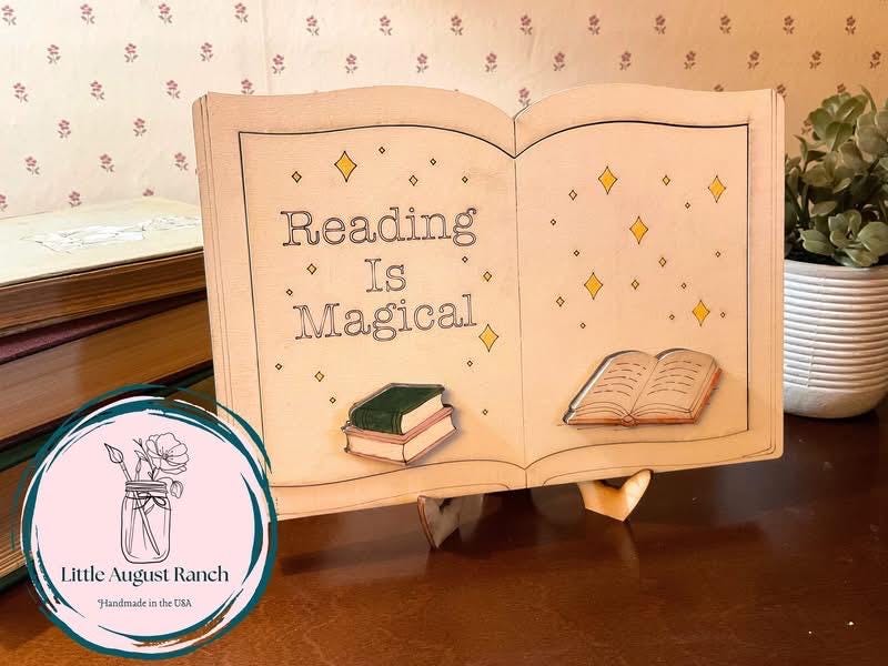 DIY Open Book Frame – Unfinished Wood Base for Interchangeable Inserts, Raw Baltic Birch Craft Display