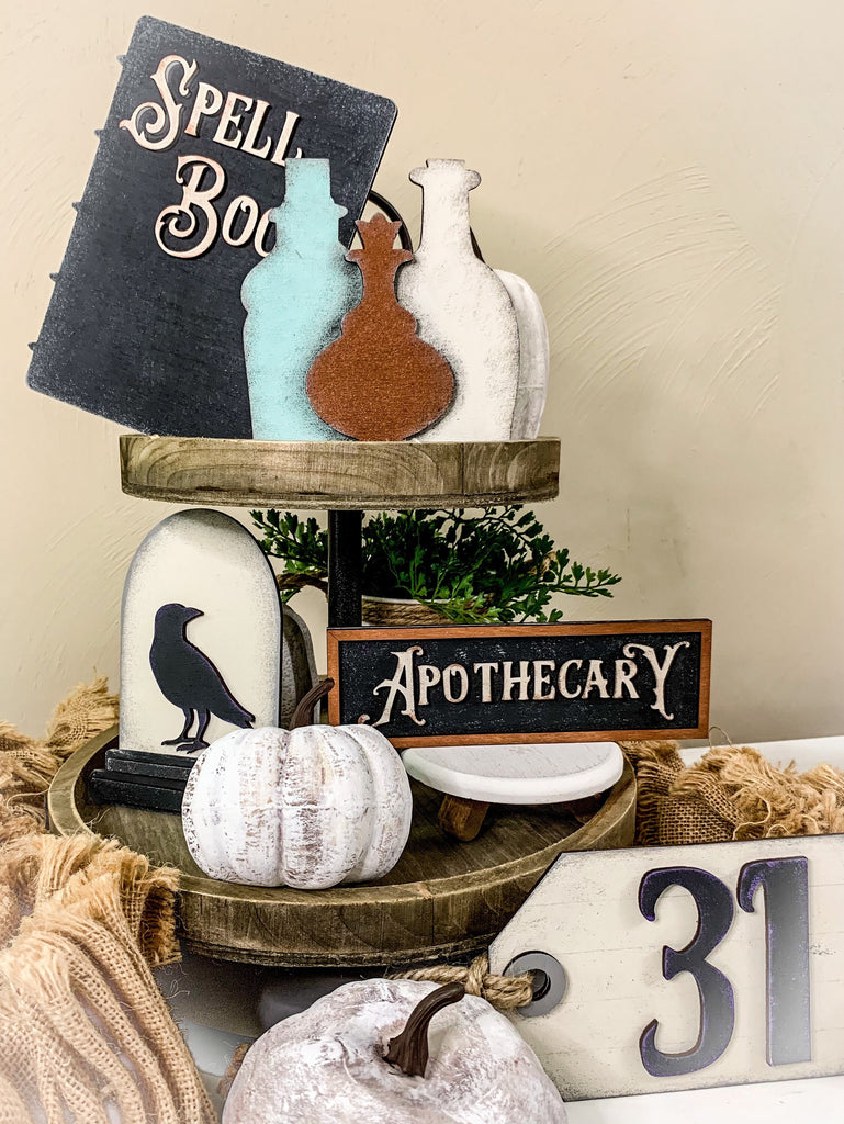 DIY Halloween Tiered Tray -Apothecary Tier Tray Bundle