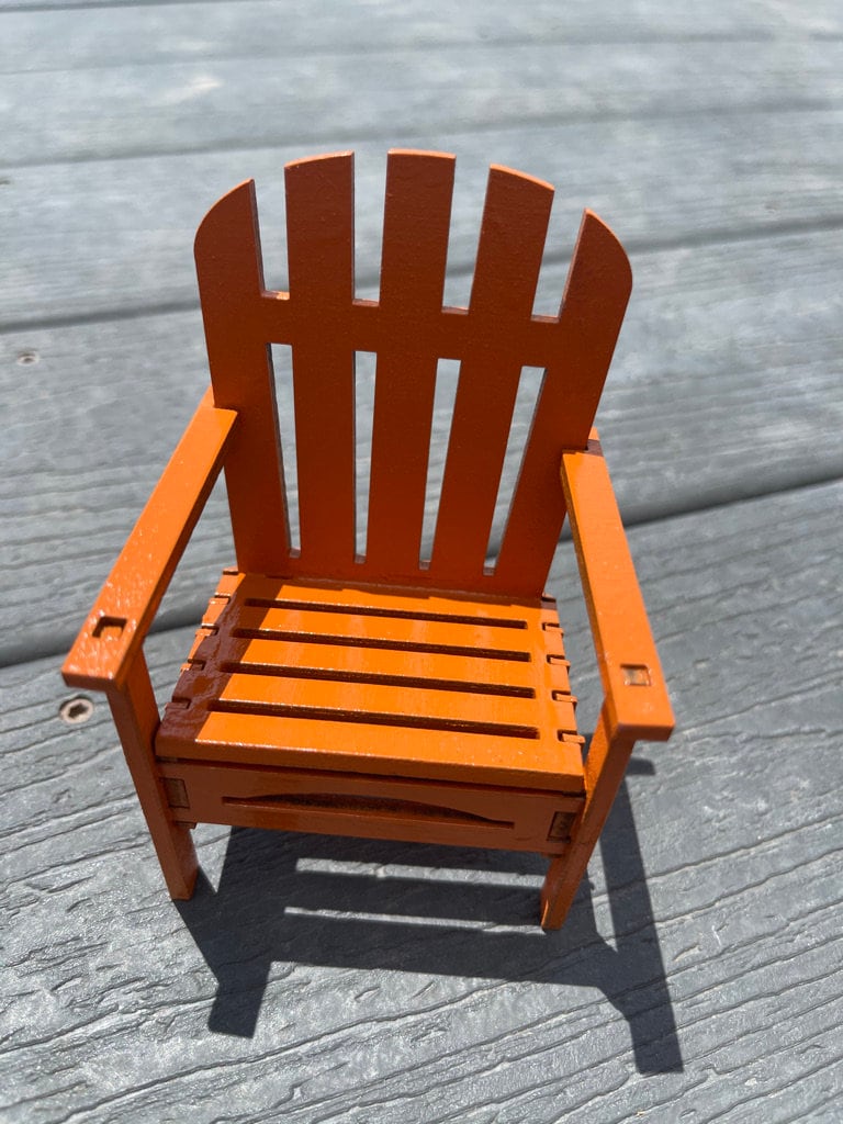 Miniature Adirondack Chairs - Mini  Adirondack Beach Chair - Fairy Garden Chair - DIY Adirondack Beach Chair