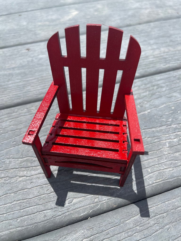 Miniature Adirondack Chairs - Mini  Adirondack Beach Chair - Fairy Garden Chair - DIY Adirondack Beach Chair
