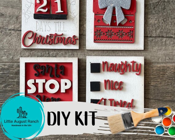 Tiered Tray Christmas Countdown DIY - Leaning Ladder Insert Kit