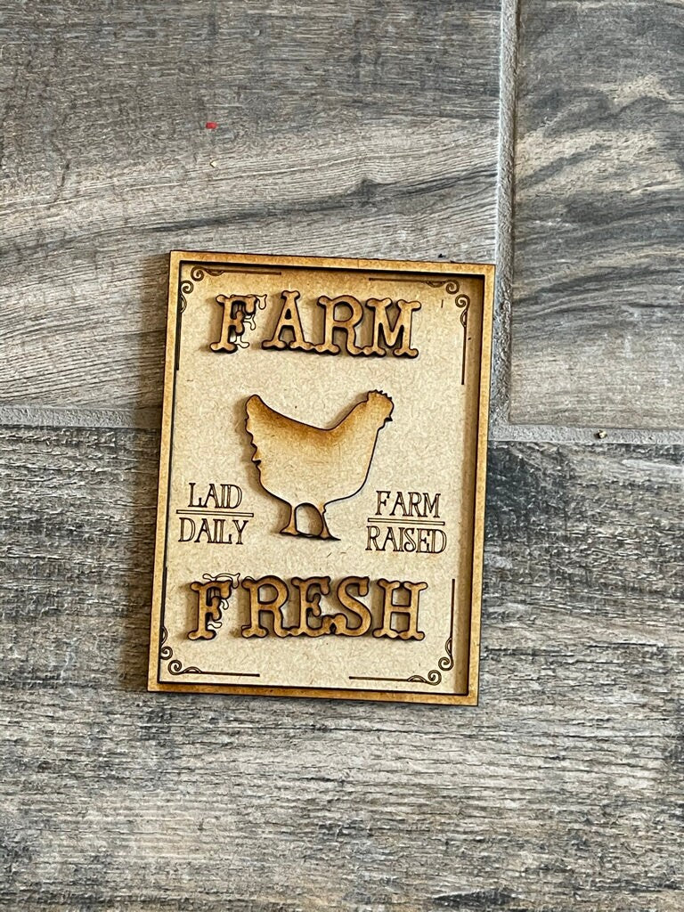 Farm Tiered Tray DIY Kit - Fresh Eggs Tiered Tray Bundle - PERSONALIZED  DIY Tiered Tray - Paint it Yourself