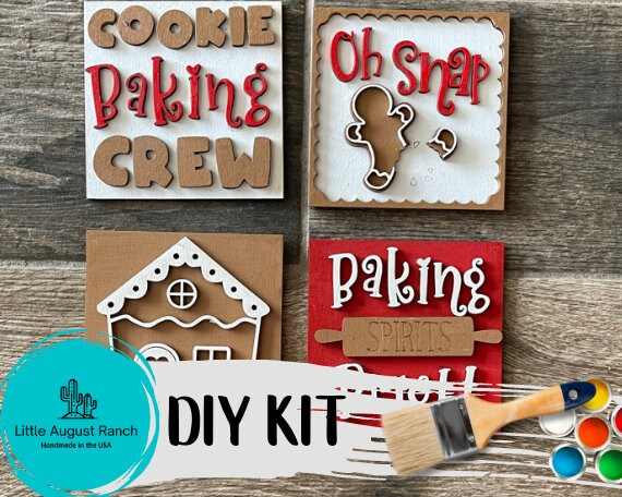 Tiered Tray - Gingerbread DIY Leaning Ladder Insert Kit
