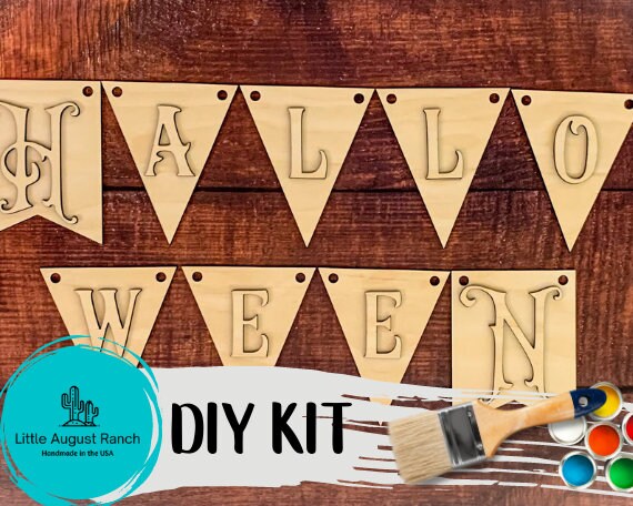 DIY Halloween Banner -Wood Banner Kit