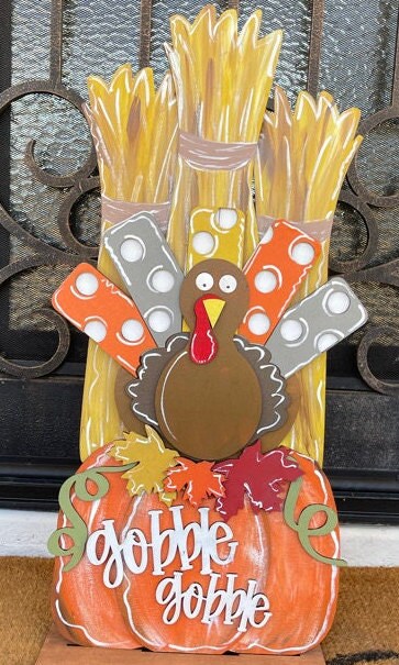 Thanksgiving Porch Sign - Turkey Outdoor Porch Sign