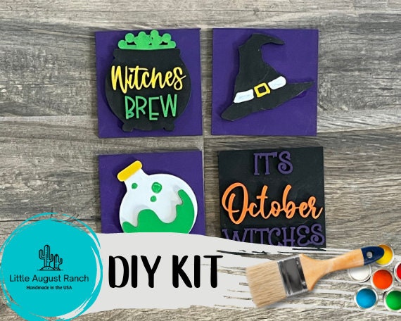 Tiered Tray Halloween Witch - DIY Leaning Ladder Insert Kit