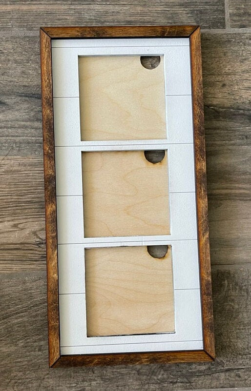 Leaning Frames for Interchangeable Wood Tiles - Ladder Decor - Frame Small Signs - Shiplap Frame for Wood Tiles