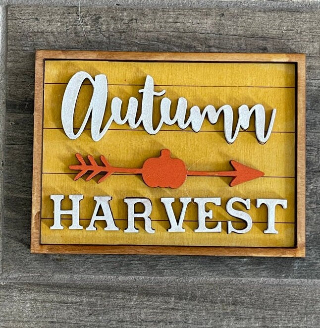 Thanksgiving Tiered Tray Set - Autumn Harvest Finished Tiered Tray Bundle