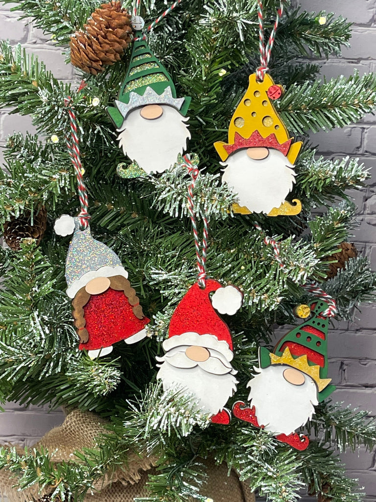 Christmas Ornament Gnome Kit - Paint it Yourself - DIY Christmas Ornament Santa, Elf  Set - Personalized Christmas Ornament