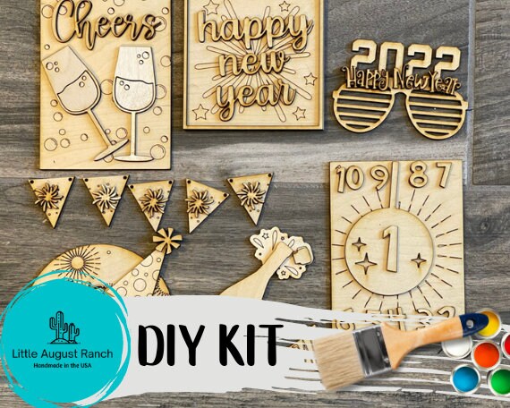 New Years Tiered Tray Decor Bundle DIY -2023 New Year Tiered Tray - New Years Eve Decor
